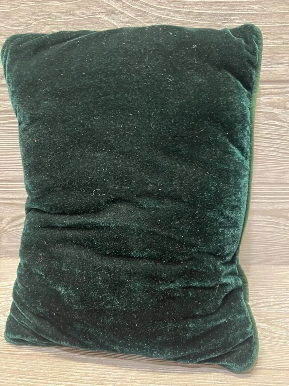 Faithful Companion Dog Puppies Throw Pillow Green Tapestry Velvet Back